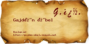 Gajdán Ábel névjegykártya